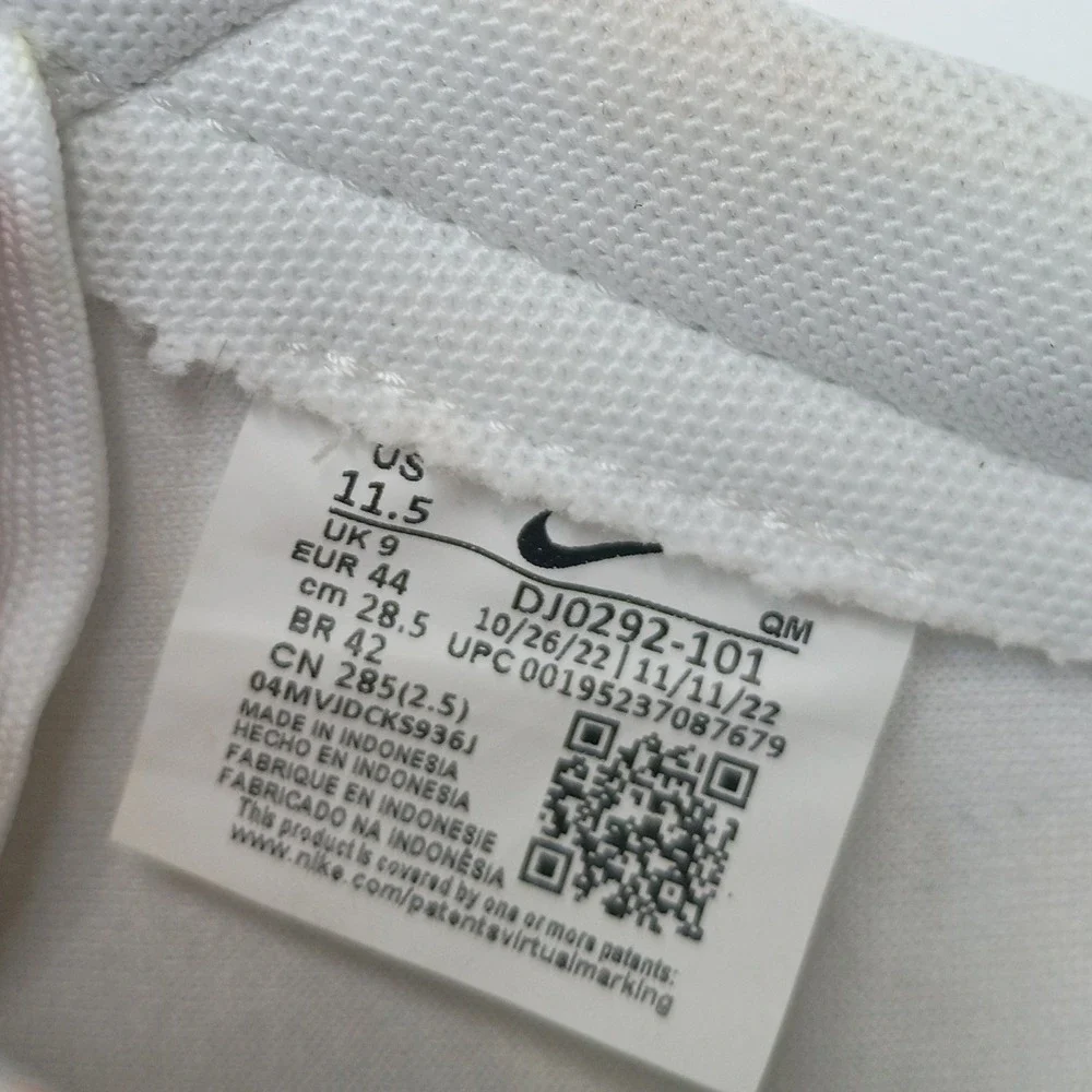 Nike Blazer Low 77 Jumbo White Black Sail Sneaker DJ0292-101 Wmns Sz 11.5 Men 10